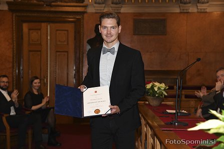 Florjan Cajzek, prejemnik Prešernove nagrade fakultete za leto 2019